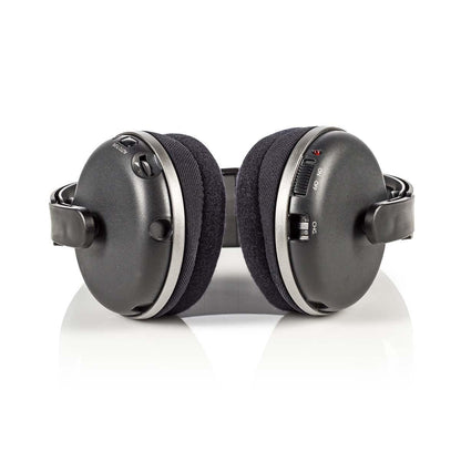 Nedis Wireless TV Headphones | RF | Over-Ear | Maximum battery play time: 11 hrs | 100 m | Digital Audio | Charging dock | Black / Silver