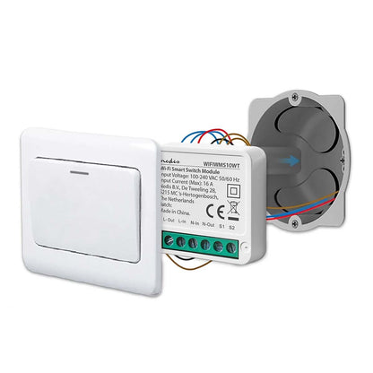 Nedis SmartLife Power Switch | Wi-Fi | 3680 W | Terminal Connection | App available for: Android™ / IOS