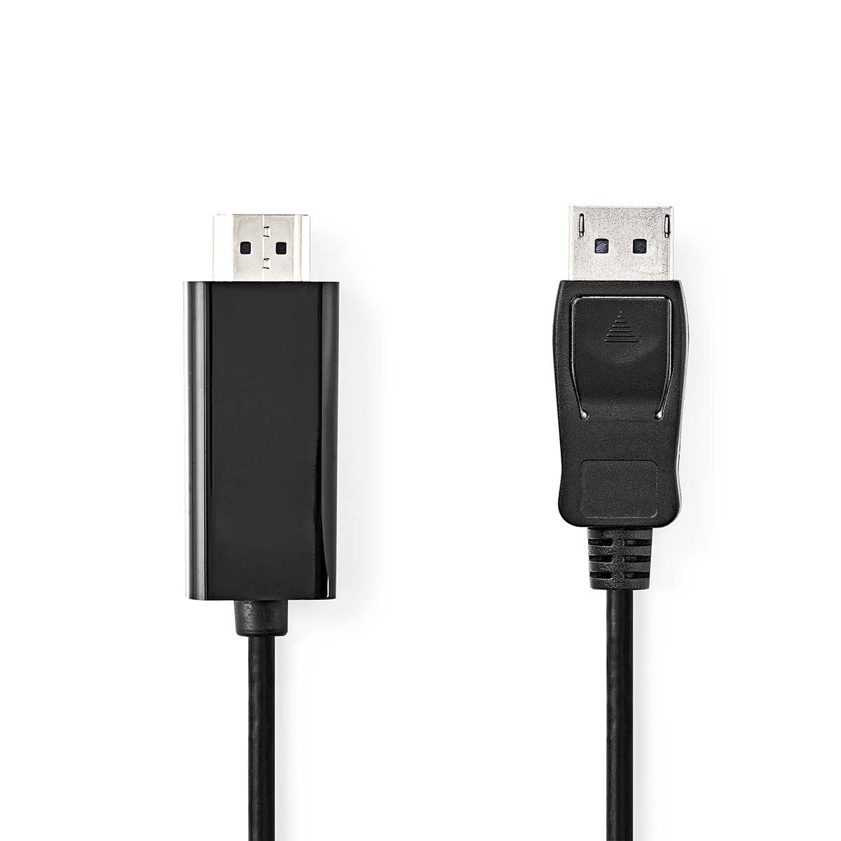 Nedis DisplayPort Cable | DisplayPort Male | HDMI™ Connector | 1080p | Nickel Plated | 1.00 m | Round | PVC | Black | Label | 12.349.506