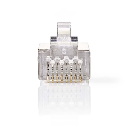 Nedis RJ45 Connector | Male | Stranded STP CAT6 | Straight | Gold Plated | 10 pcs | PVC | Transparent | Box