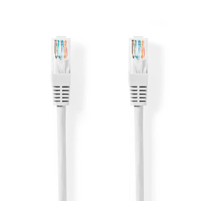 Nedis CAT5e Network Cable | U/UTP | RJ45 Male | RJ45 Male | 7.50 m | Round | PVC | White | Tag