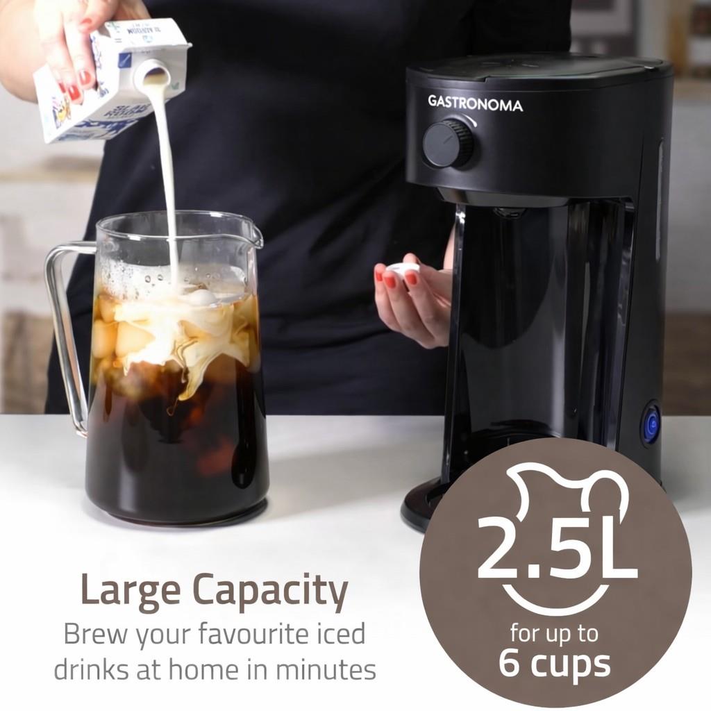 Gastronoma 18100004 | Ice Coffee and Tea Maker | Maximum capacity: 2.5L | Number of cups at once: 6 | Black