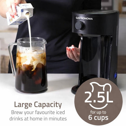 Gastronoma 18100004 | Ice Coffee and Tea Maker | Maximum capacity: 2.5L | Number of cups at once: 6 | Black