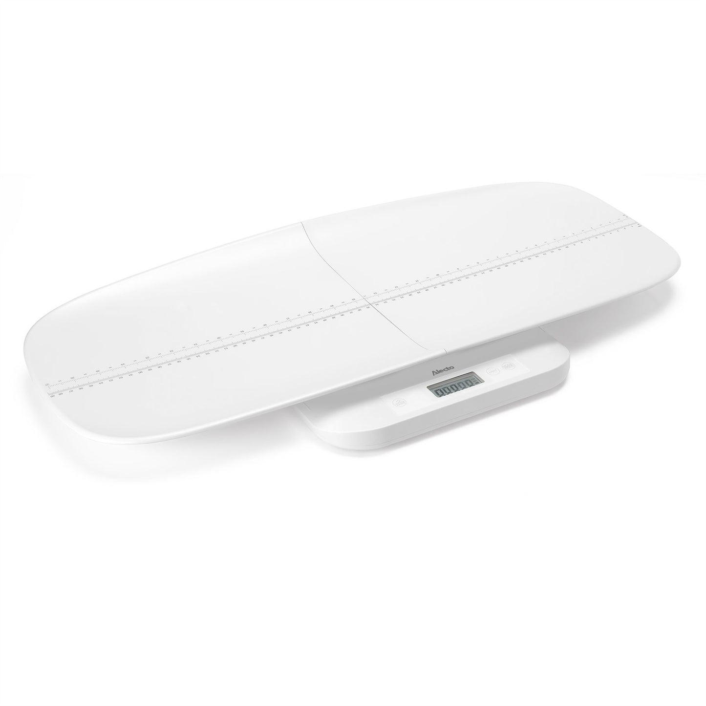Alecto BC70 Digital Baby Weighing Scales, Personal Scale and Pet Scale in one - Up to 150 kg with Removable Weighing Surface - White