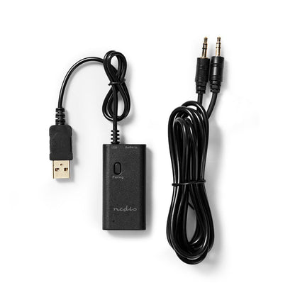Nedis Bluetooth® Transmitter | Connection input: 1x AUX / 1x USB | SBC | Up to 1 Device | Black