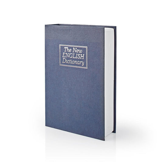 Nedis Vault | Book Safe | Key Lock | Indoor | Medium | Inner volume: 1.6 l | 2 Keys Included | Blue / Silver