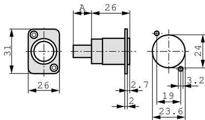 Neutrik Reversible USB 2.0 gender changer (type A and B), Nickel D-housing