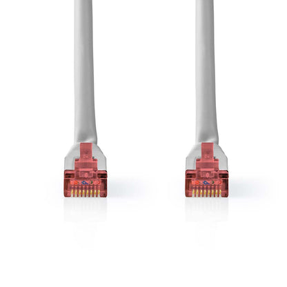 Nedis CAT6 Network Cable | RJ45 Male | RJ45 Male | SF/UTP | 10.0 m | Round | PVC | Grey | Label | 6.474.917