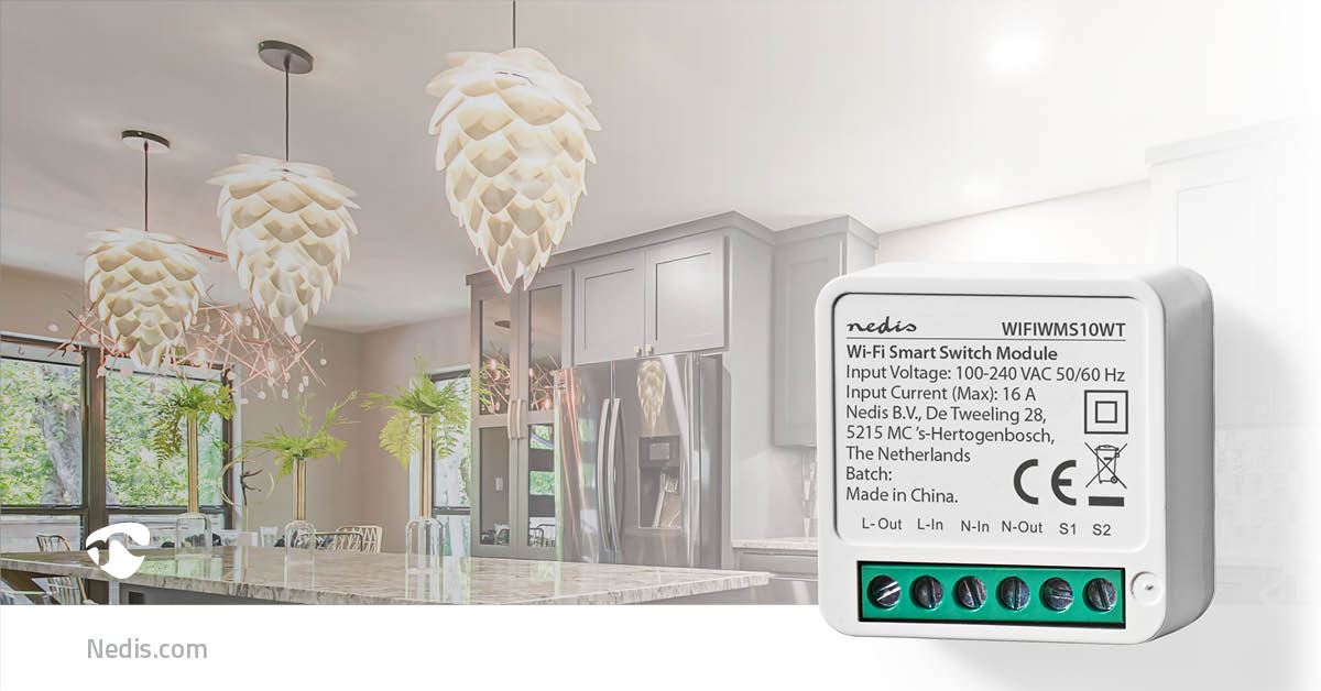 Nedis SmartLife Power Switch | Wi-Fi | 3680 W | Terminal Connection | App available for: Android™ / IOS