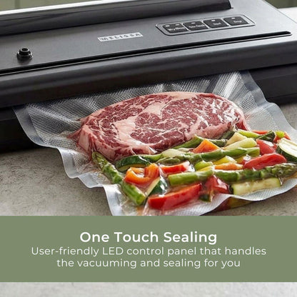 MELISSA Vacuum sealer | 110w | with Integrated Roll Holder |Built-in Cutter | Black