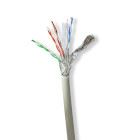Nedis Network Cable Roll | CAT6 | Stranded | S/FTP | Bare Copper | 100.0 m | Indoor | Round | LSZH | Grey | Pull Box