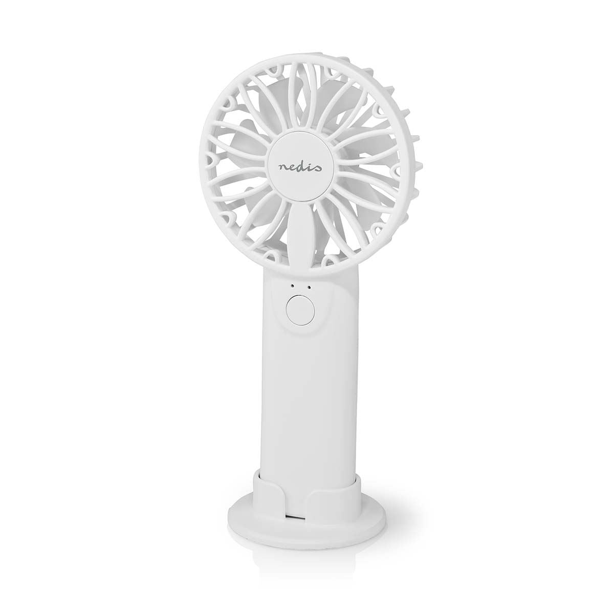 Nedis FNHH1WT | Hand / Desk Fan | Battery Powered 60 mm | 2-Speed Settings | White
