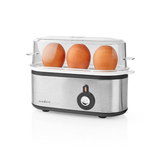 Nedis Egg Boiler | 3 Eggs | Measuring Cup | Aluminium / Black