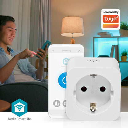 Nedis SmartLife Smart Plug | Wi-Fi | IP21 | Power meter | 3680 W | Type F (CEE 7/3) | 0 - 55 °C | Android™ / IOS | White | 1 pcs