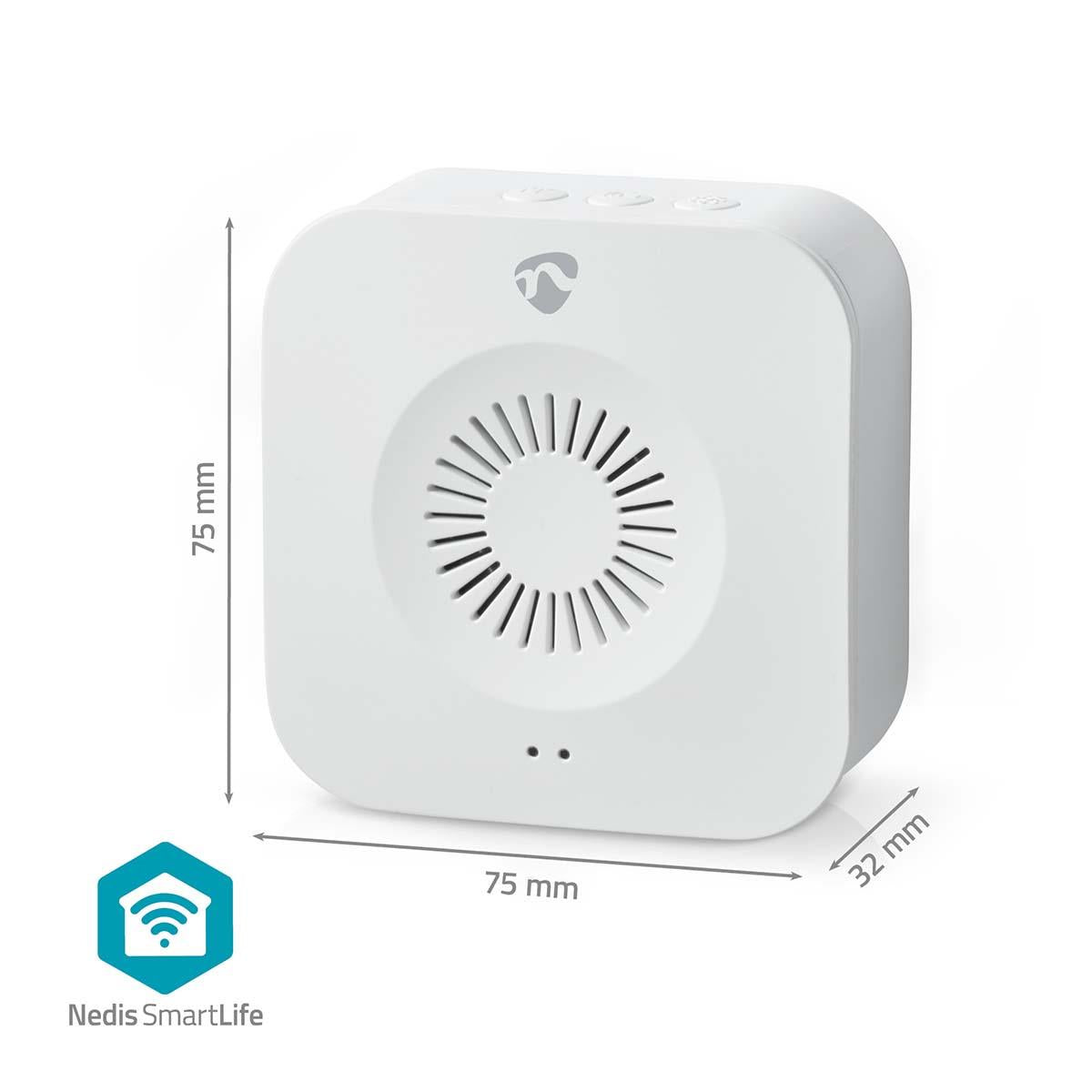 Nedis SmartLife Chime | 433 MHz | Accessory for: WIFICDP10GY / WIFICDP30WT / WIFICDP40CWT | Battery Powered / USB Powered | 4 Sounds | 4.5 V DC / 5 V DC | Adjustable volume | White