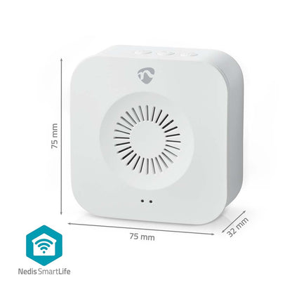 Nedis SmartLife Chime | 433 MHz | Accessory for: WIFICDP10GY / WIFICDP30WT / WIFICDP40CWT | Battery Powered / USB Powered | 4 Sounds | 4.5 V DC / 5 V DC | Adjustable volume | White