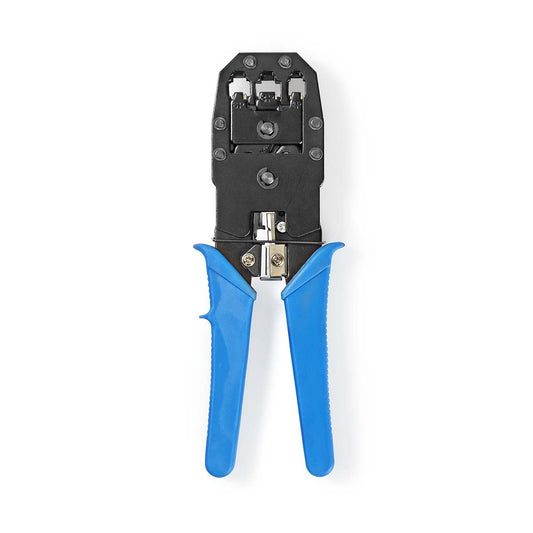 Nedis Crimp pliers | CAT5 / CAT5e / CAT6 / CAT6a / RJ10 / RJ11 / RJ45 | Cutting / Plier / Stripping | ABS / Steel | Blue