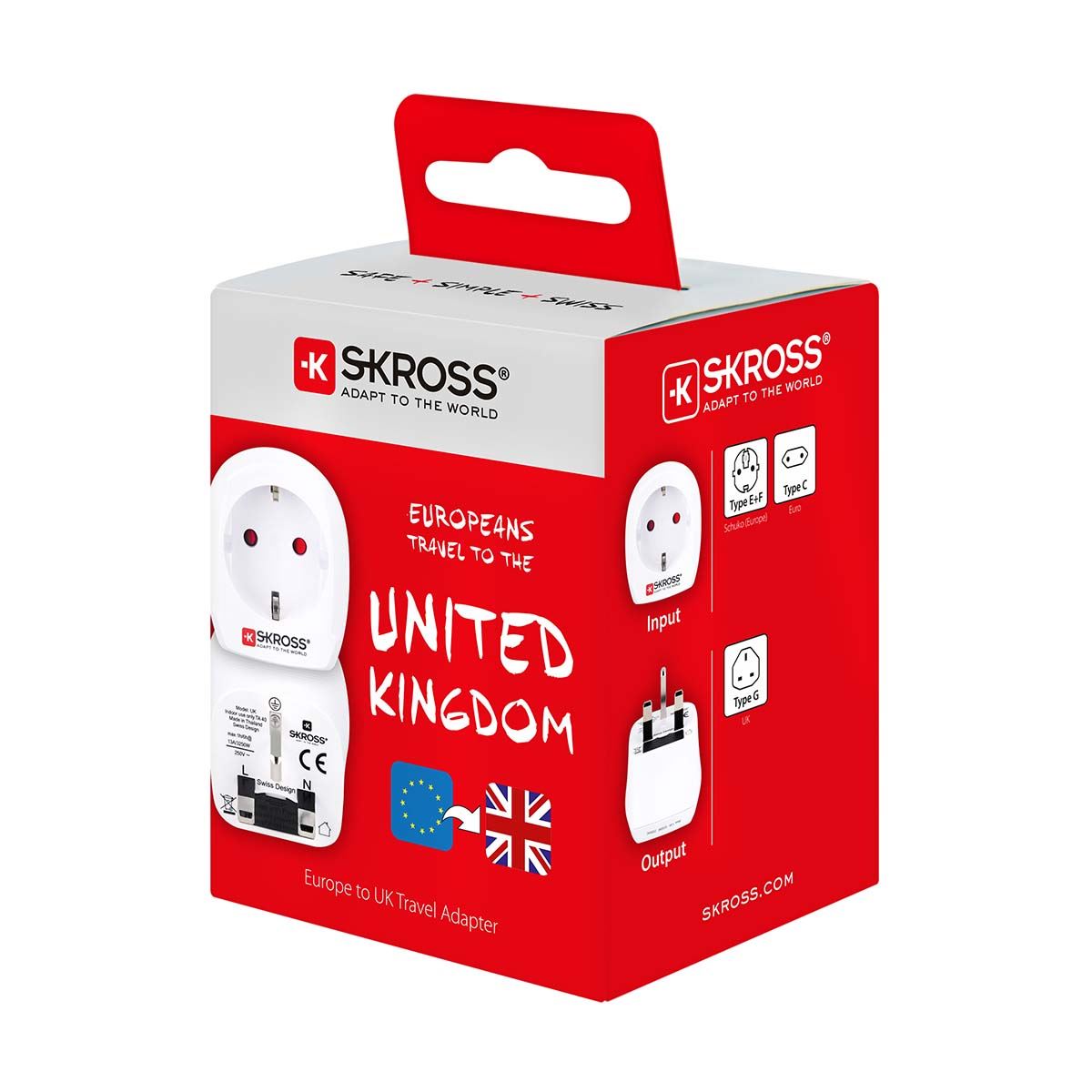 Skross SKross | Travel Adapter Europe to UK Earthed