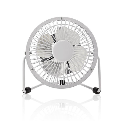 Nedis Table Fan | USB Powered | Diameter: 100 mm | 3 W | 1-Speed | White
