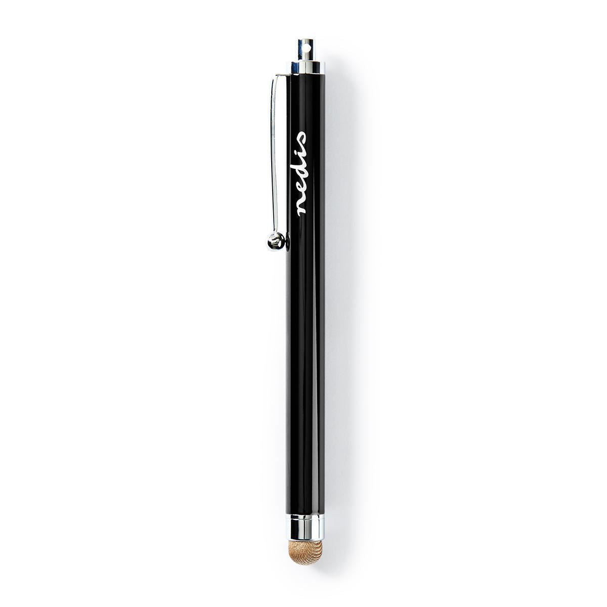 Nedis Stylus | Used for: Smartphone / Tablet | Copper-Cloth Tip | 1 pcs | With clip | Black