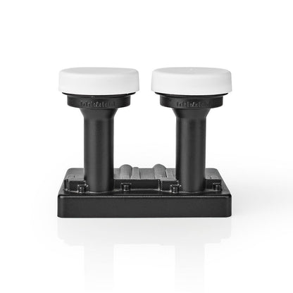Nedis LNB | Twin Monoblock 6.0° | Output connection: 2x F-Connector | Noise figure range: 0.85 dB | Conversion gain: 52 - 67 dB | Black | Suitable for: Astra+ / Hotbird