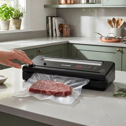 MELISSA Vacuum sealer | 110w | with Integrated Roll Holder |Built-in Cutter | Black