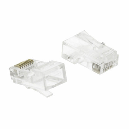 Nedis RJ45 Connector | RJ45 Pass Through | Solid UTP CAT5 | Straight | Gold Plated | 10 pcs | PVC | Transparent | Box