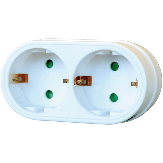 Brennenstuhl Power Socket Splitter | Type F (CEE 7/7) | 250 V AC 50 Hz | Type F (CEE 7/7) | 250 V AC 50/60 Hz | Earthed | White
