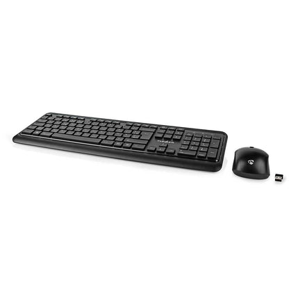 Nedis Mouse and Keyboard Set | Wireless | Mouse and keyboard connection: USB | 800 / 1200 / 1600 dpi | Adjustable DPI | AZERTY | FR Layout