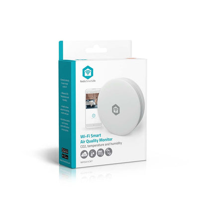 Nedis WIFISA11CWT | SmartLife Air Quality Monitor | Wi-Fi | Carbon Dioxide (CO2) / Humidity / Temperature | Android™ / IOS | White