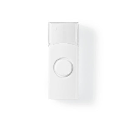 Nedis Wireless Doorbell Set | Battery Powered | 3 V DC | 1x CR2032 | Volume: 80 dB | Signal range: 300 m | IP44 | 36 Melodies | 1 Receiver | White