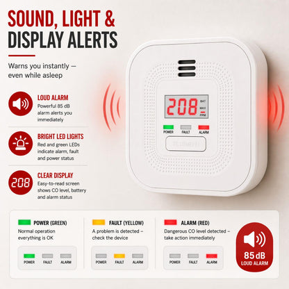 Alecto COA4010 Carbon monoxide Alarm with 10 year Sensor Runtime | LED Indication | EN50291-1:20180 | White
