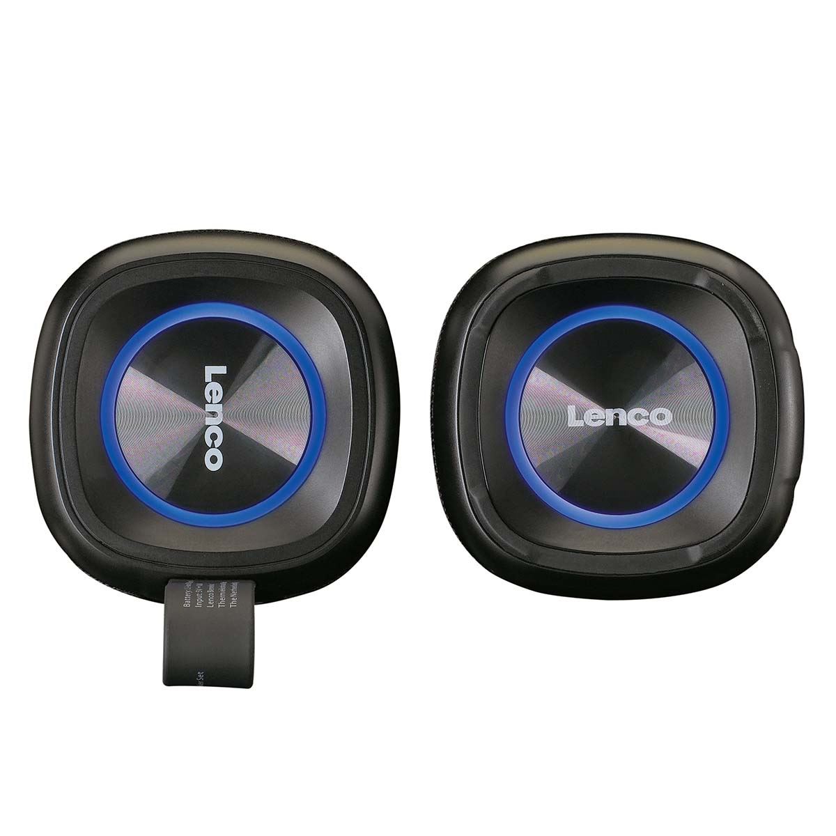 Lenco BTP-400BK | 2-in-1 | 2 x 10W TWS Bluetooth® 5.0 Speakers | IPX7 | Balck