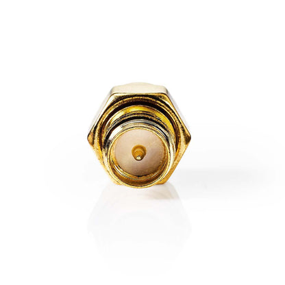Nedis SMA Adapter | SMA Female Reverse Polarity | SMA Male | Gold Plated | 50 Ohm | Straight | Copper | Gold | 2 pcs | Box