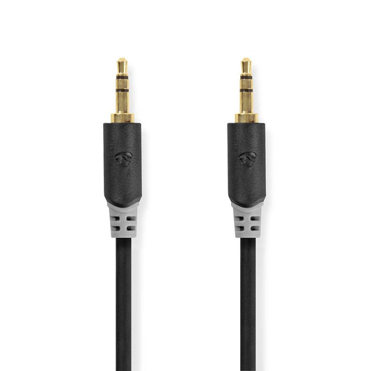 Nedis Stereo Audio Cable | 3.5 mm Male | 3.5 mm Male | Gold Plated | 0.50 m | Round | Anthracite | Box