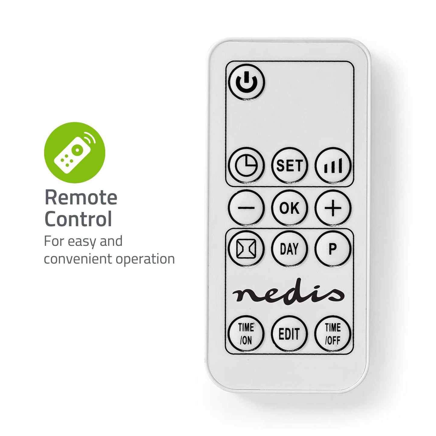 Nedis Bathroom Heater | 2000 W | Adjustable thermostat | 2 Heat Modes | IP22 | Remote control | White