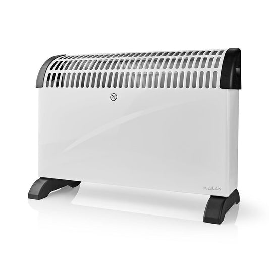 Nedis Convection Heater | 2000 W | 3 Heat Settings | Adjustable thermostat | Fall over protection | Integrated handle(s) | White