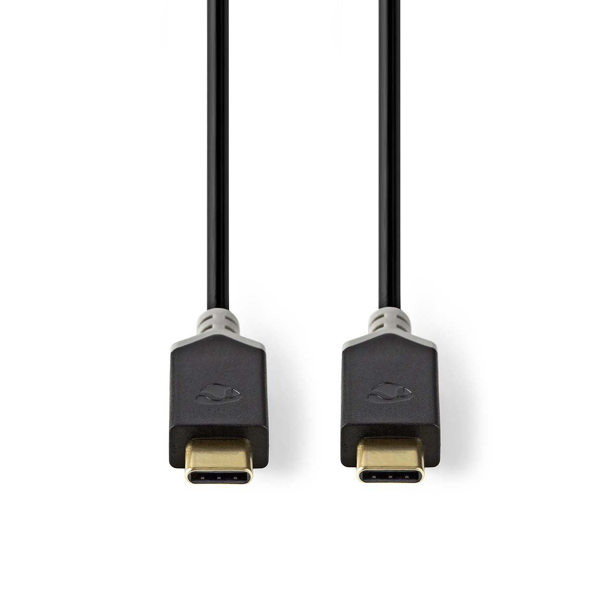 Nedis USB Cable | USB 3.2 Gen 1 | USB-C™ Male | USB-C™ Male | 60 W | 4K@60Hz | 5 Gbps | Nickel Plated | 1.00 m | Round | PVC | Anthracite | Window Box