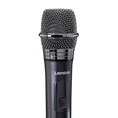 Lenco MCW-011BK | Microphone | Wireless | 6.35mm Connection | Battery Powered Receiver