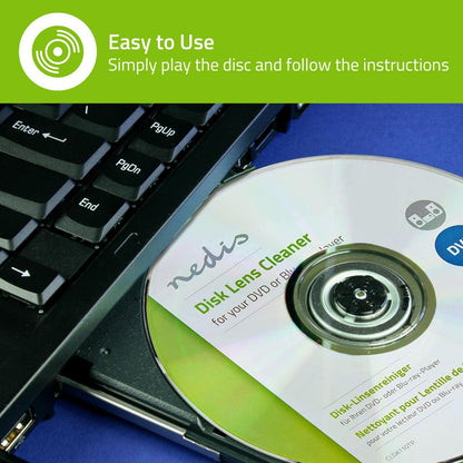 Nedis Disc Lens Cleaner | Cleaning Disc | 20 ml | BluRay Player / DVD-player