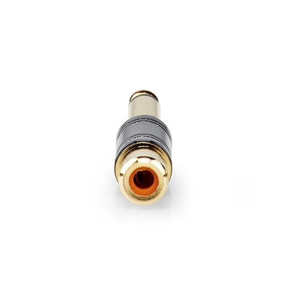 Nedis CABW23935BKG | Mono Audio Adapter | 6.35 mm Male | RCA Female | Gold Plated | Straight | Metal | Metal | 1 pcs | Box
