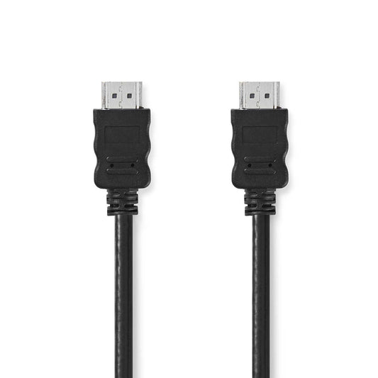 Nedis High Speed HDMI™ Cable with Ethernet | HDMI™ Connector | HDMI™ Connector | 4K@30Hz | ARC | 10.2 Gbps | 15.0 m | Round | PVC | Black | Label