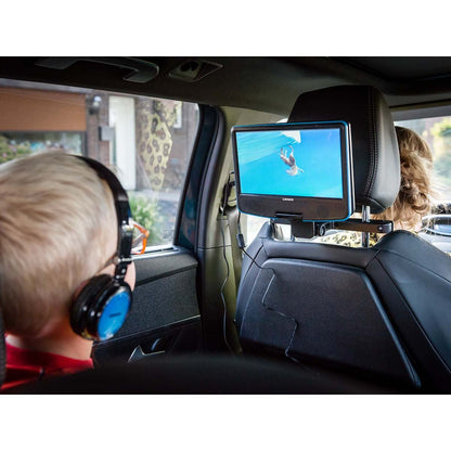 Lenco DVP-910BU | Portable 9" DVD-Player | USB Headphones and Mounting bracket |Blue / Black
