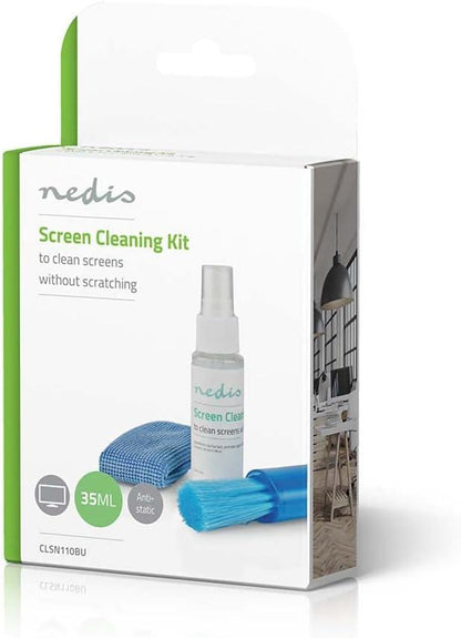 Nedis Screen Cleaner | Spray | 35 ml | Notebook / Smartphone / Tablet / TV Screen | Wiper included