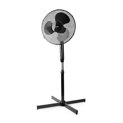Nedis Stand Fan | Diameter: 400 mm | 3-Speed | Oscillation | 40 W | Adjustable height | Shut-off timer | Remote control | Black