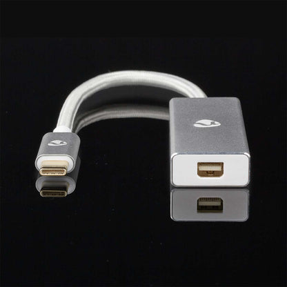 Nedis USB-C™ Adapter | USB 3.2 Gen 1 | USB-C™ Male | DisplayPort Female | 0.20 m | Round | Gold Plated | Braided / Nylon | Silver | Cover Window Box