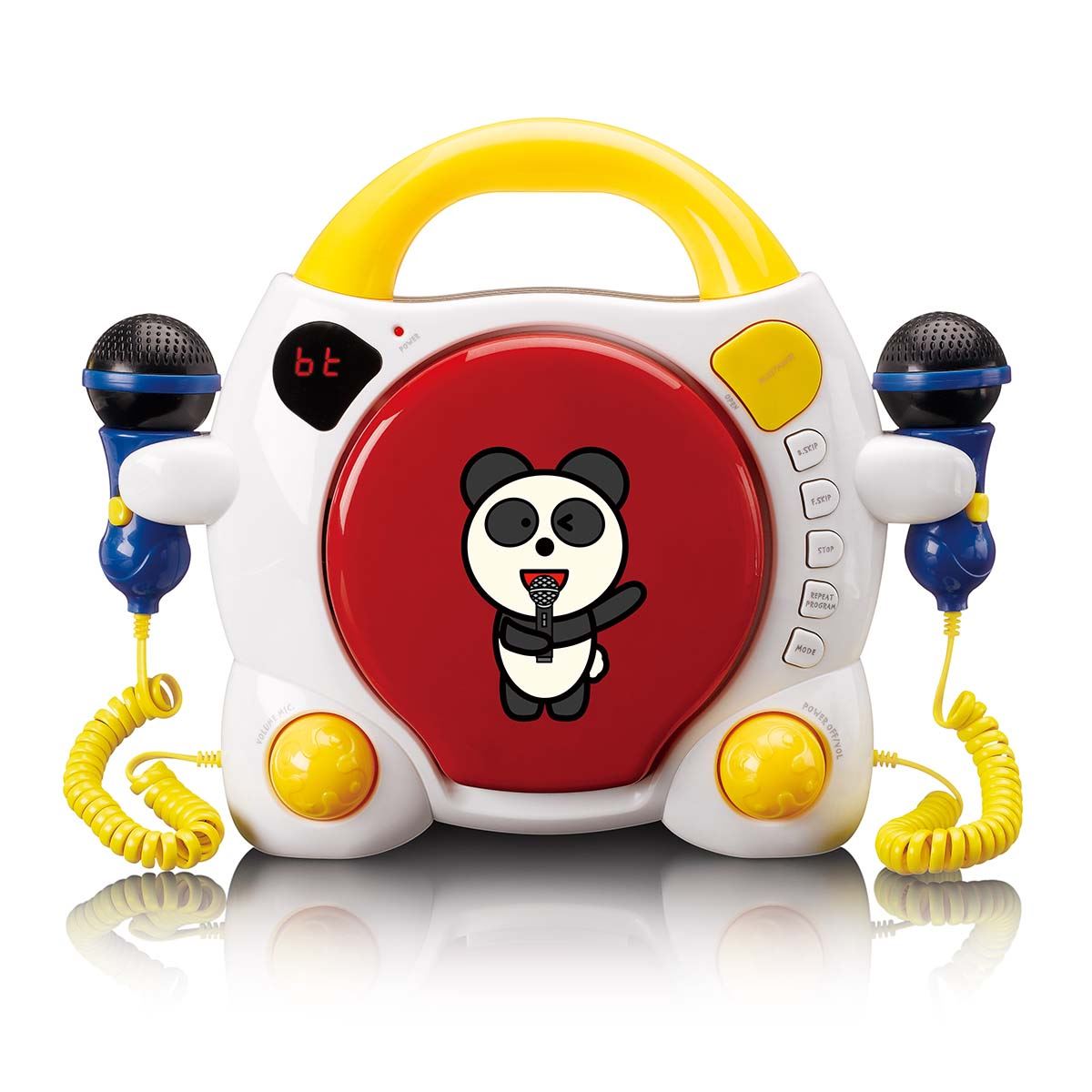 Lenco KCD-011KIDS | Kids Portable CD Player / Karaoke Machine | Bluetooth Speaker | with 2 Microphones