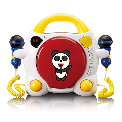 Lenco KCD-011KIDS | Kids Portable CD Player / Karaoke Machine | Bluetooth Speaker | with 2 Microphones