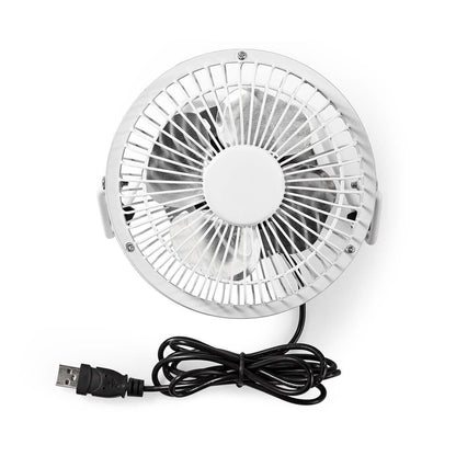 Nedis Table Fan | USB Powered | Diameter: 100 mm | 3 W | 1-Speed | White