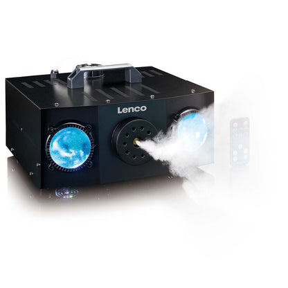 Lenco LFM-220BK | 2-in-1 Party Machine | Dual-matrix RGB Lighting | Fog Machine